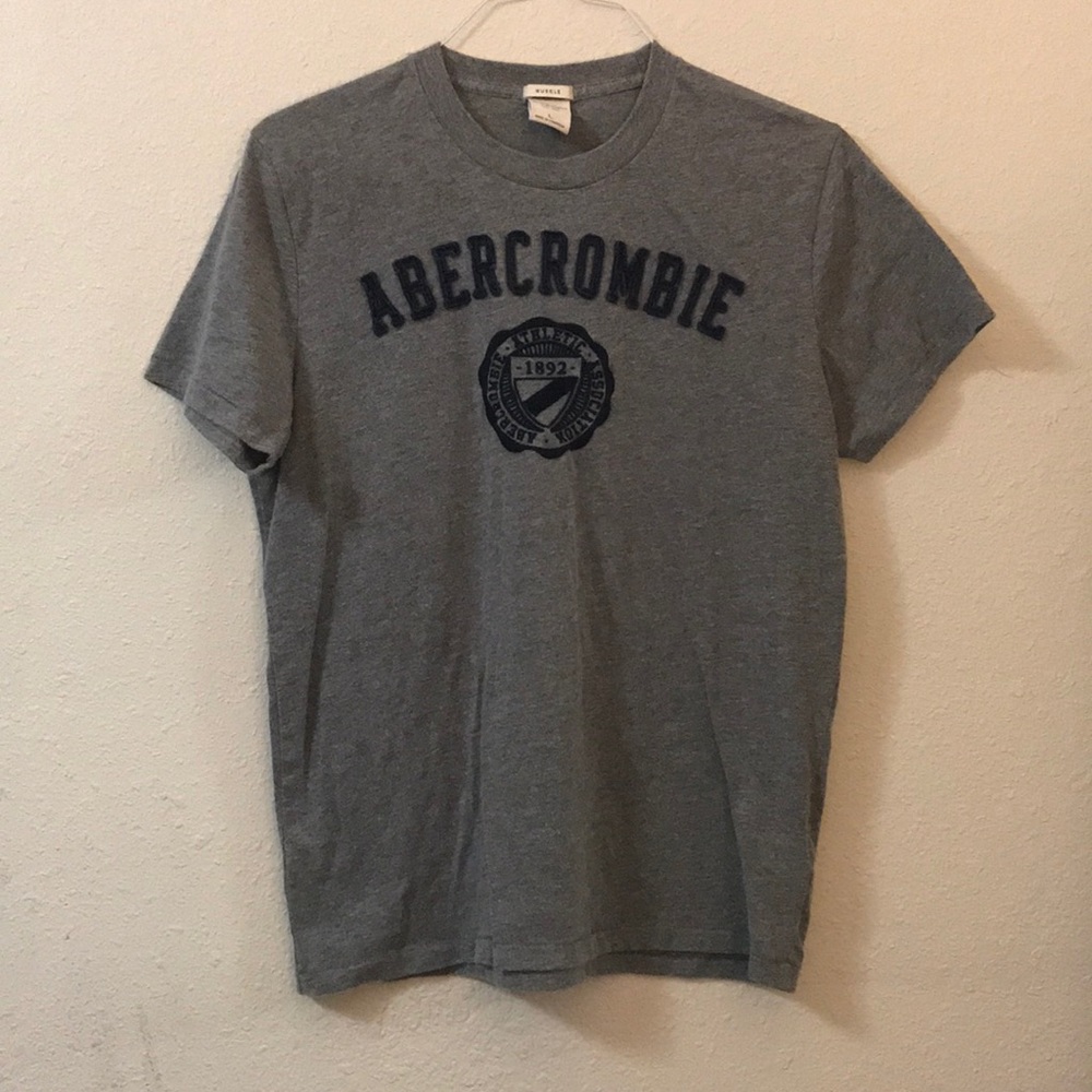 Navy and Grey Abercrombie Muscle Tee